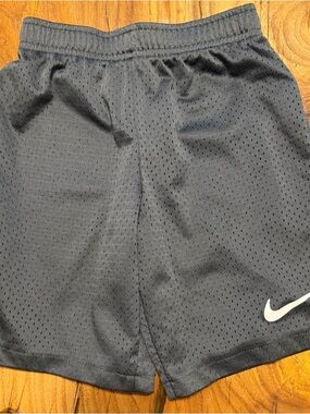 Nike Black Athletic Shorts with White Swoosh Accent